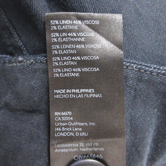 Maeve Anthropologie The Colette Women’s Pants Wide Leg Cropped Size 31 Black 486 - Picture 4 of 14